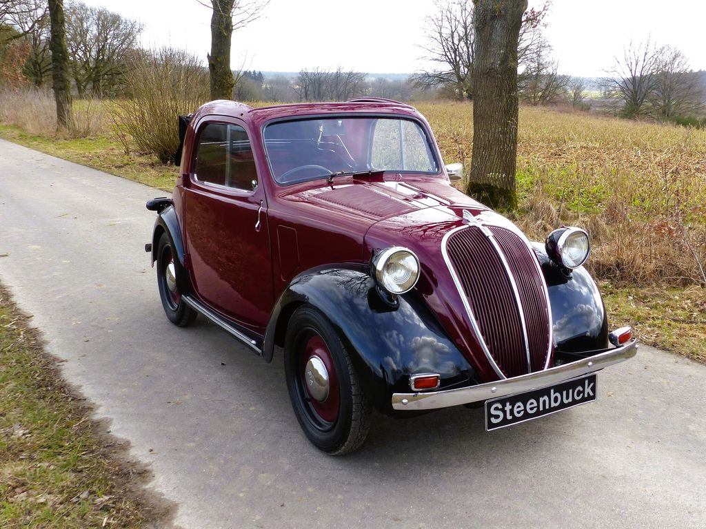 FIAT 500 A Topolino rot/schwarz
